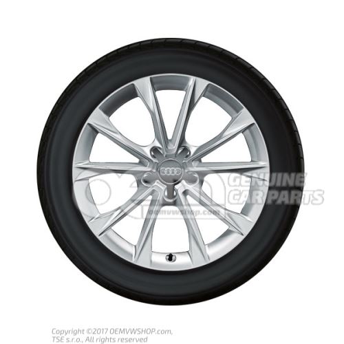 Aluminium rim with winter tyre diamond silver