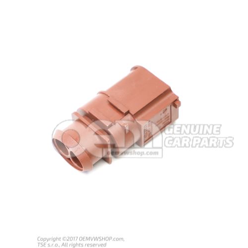 Flat connector housing with contact locking mechanism 3B0973852A