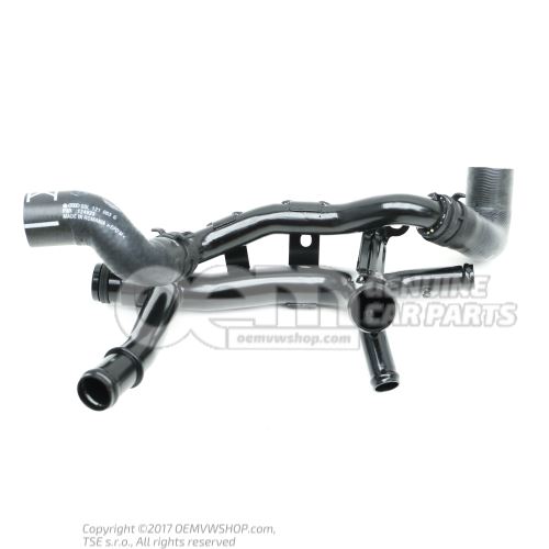 Coolant pipe with coolant hose 03L121049G