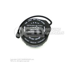 Cap with retaining strap for fuel tank 3D0201550AE