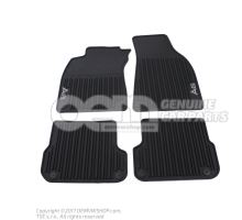 1 set foot mats (rubber) satin black