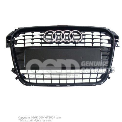 Radiator grille black-glossy Audi A1/S1 8X 8X0853651 ALZ