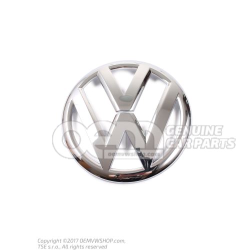 Znak VW chrómové farby / čierna