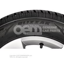Complete winter wheel 15" aluminium rim suitable for snow chains Diamond silver 6VA073665  8Z8