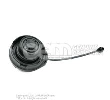 Cap with retaining strap for fuel tank 8E0201550H
