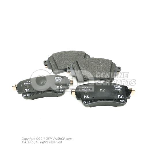 1 set of brake pads for disk brake 80A698451Q