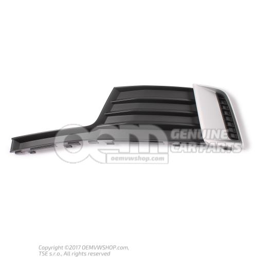 Air guide grille satin black/alu matt Audi A3 Saloon/Sportback 8V 8V3807671 9B9