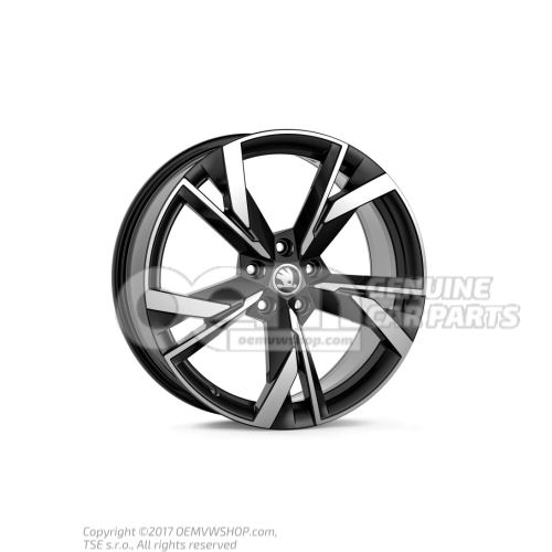 Aluminium rim Black metallic 5E3071499E FL8