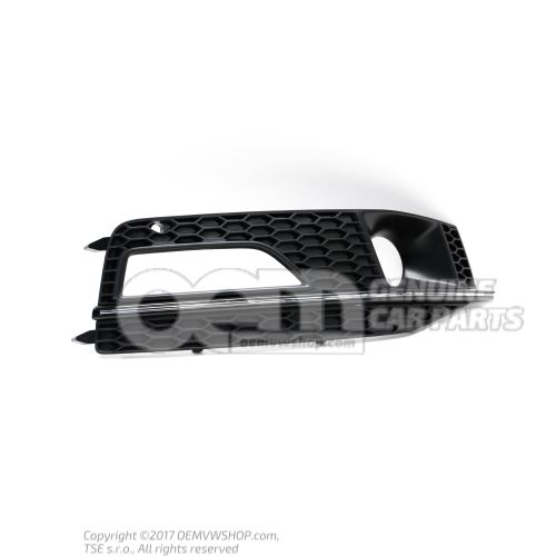 Grille de guidage d'air grille d'aeration noir satine 8K0807682N 01C