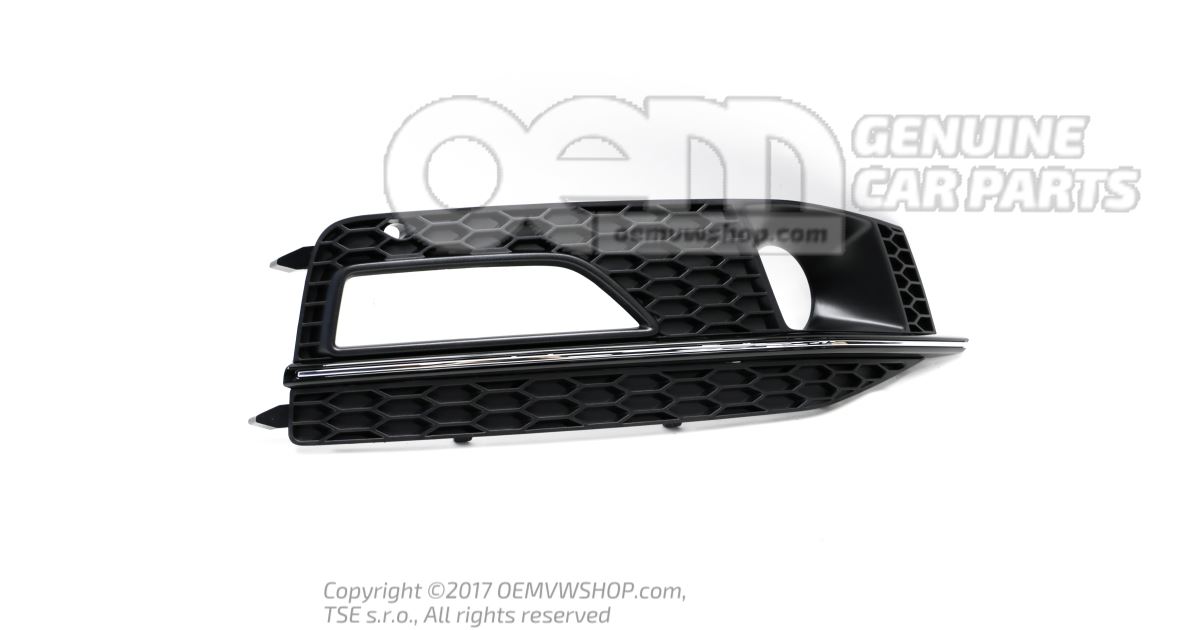 Air guide grille vent grille satin black