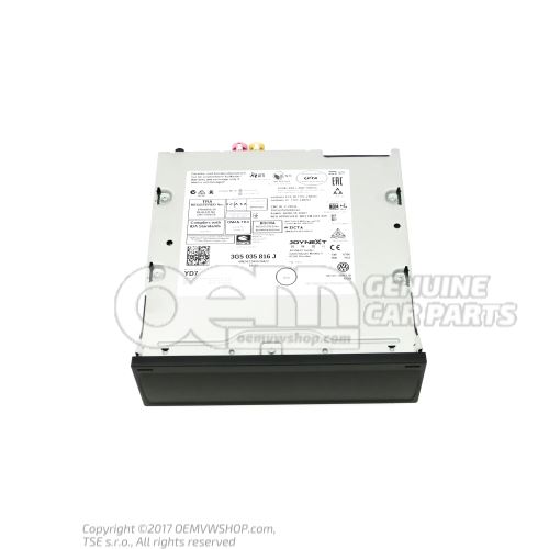 Control unit for infor- mation electronics with radio, bluetooth and navigation with integrated map data 3G5035816J