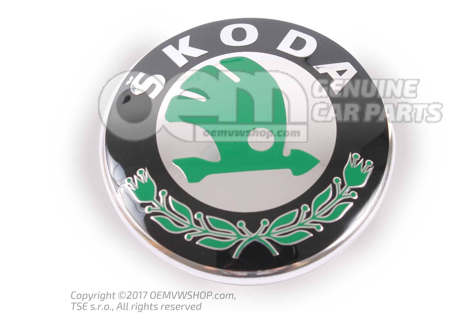 SKODA emblem satin black/melange 3U0853621B MEL