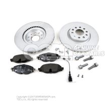 1 set brake discs with brake pads 8V0698302B