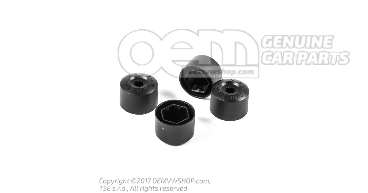 Details about  / Genuine Wheel Bolt Lug Cap Satin Black 5pcs 7M3601173A01C