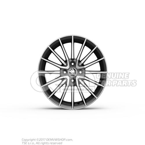 Aluminium rim black metallic