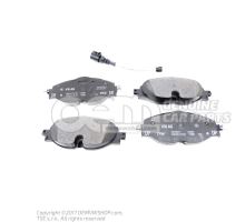 1 set brake pads with wear indicator for disc brake 8V0698151S