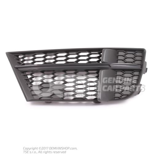 Air guide grille satin black/dark chrome high gloss 8V3807682Q ESM