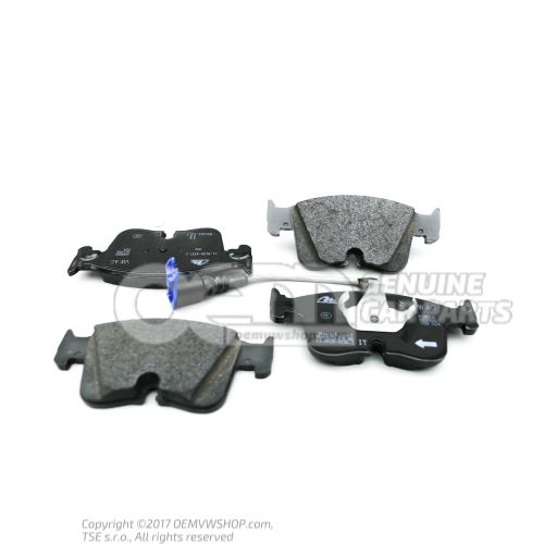 1 set brake pads with wear indicator for disc brake 5WA698151AJ