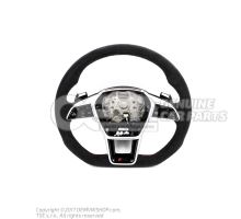 4K0419091BGTPE Audi RS6, RS7 C8 Alcantara multifunction heated steering wheel with red stitching