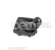 Gearstick knob with boot for gearstick lever (leatherette) black/brown Seat Leon 5F 5F1711113ANRZK