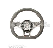 Original Audi Sline steering wheel with flat bottom and airbag