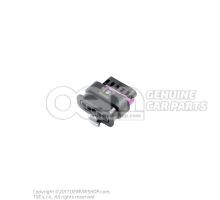 Flat contact housing with contact locking mechanism connection piece rotary slide valve coolant regulator 4F0973705