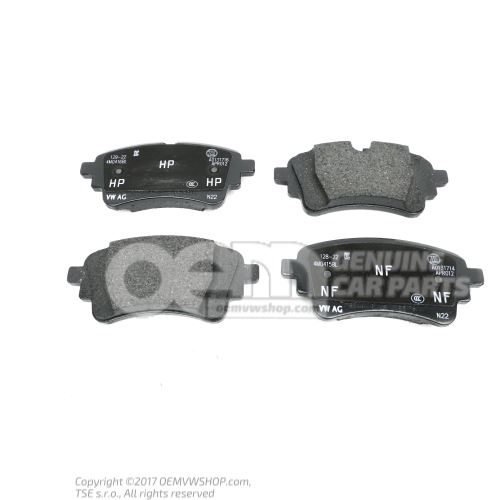 5Q0698451Q - SERIE PASTIGLIE FRENI POSTERIORI ORIGINALI AUDI SEAT VW