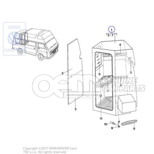 Cabine de douche Volkswagen Campmobil LT 7E 281070109A