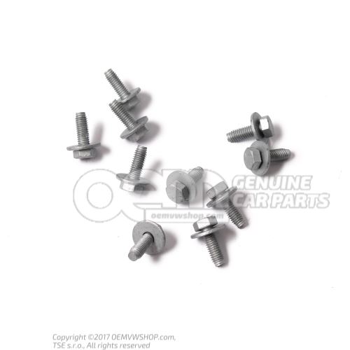 N  90654602 Bolt, hex. hd. with pin (combi) M6X18,25
