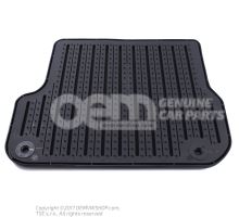 1 set foot mats (rubber) satin black