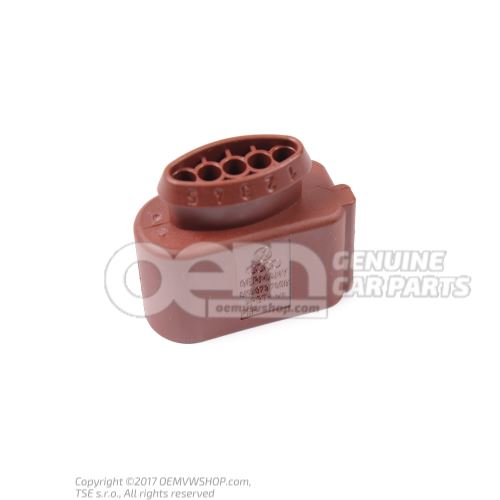 Flat contact housing with contact locking mechanism connection piece adjuster unit coolant pump 8K0973705B