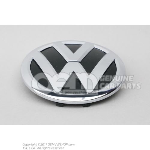VW-Emblem schwarz/glänzend verchromt 3G0853601B DPJ