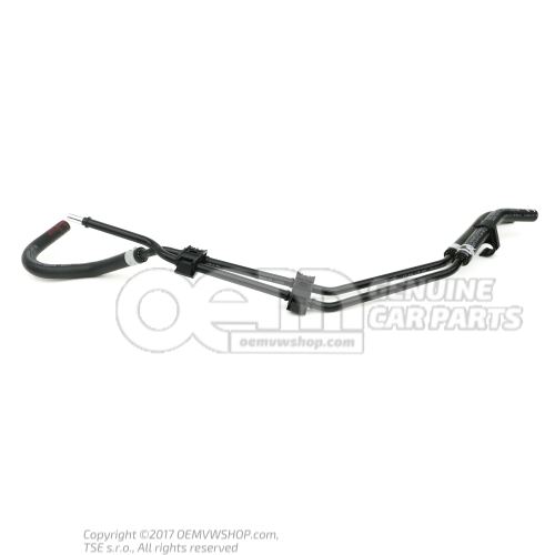 Fuel line (pipe) with breather line (pipe) 8T0201528D