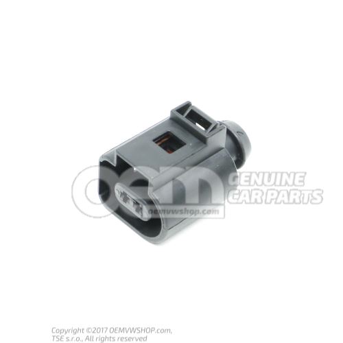 Flat contact housing with contact locking mechanism 1J0973702