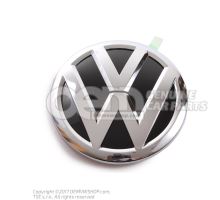 VW sign for flap, rear black/bright chrome