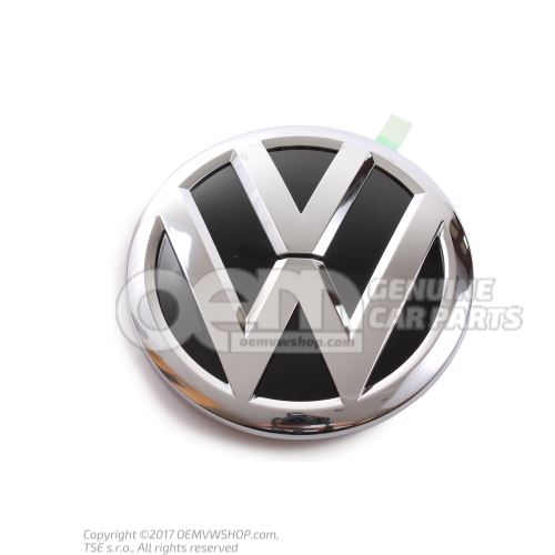 Znak VW čierny / jasný chróm