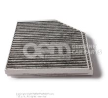 Filter element for fine dust, odour and hazardous emissions filtering 4H0819439