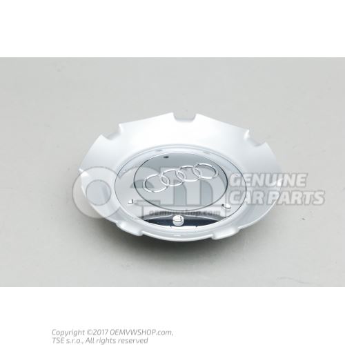 Hub cap diamond silver/polished alu/ grey metallic 8E0601165N SRA