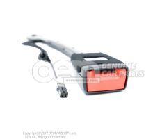 Belt latch with warning contact satin black/fire red 5G4857755C YLZ