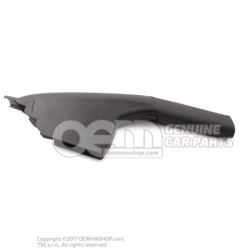 Hand brake lever handle black/aluminium Volkswagen Polo Hatchback 6R 6R0711461Q DIQ