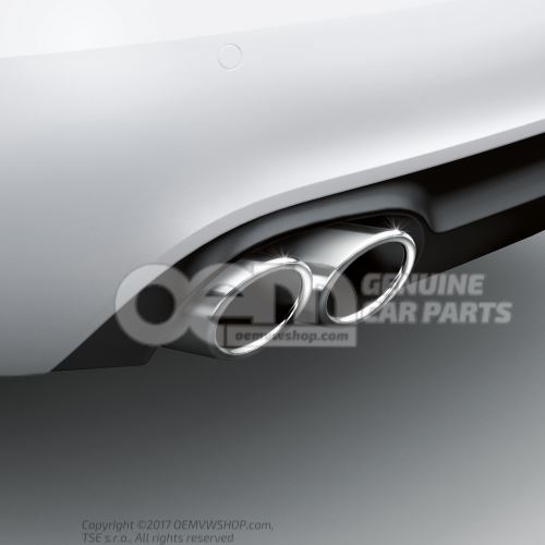 1 trim set for exhaust tailpipes 8W0071762