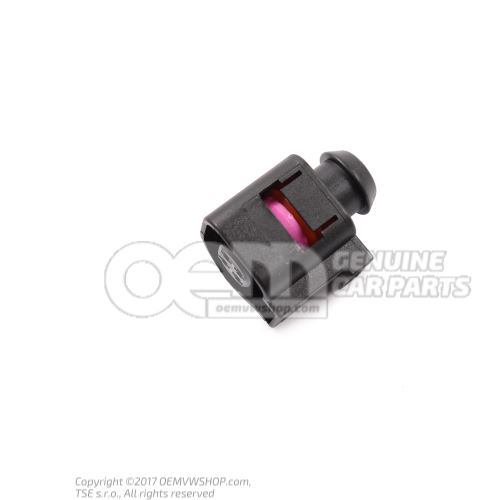 Flat contact housing with contact locking mechanism coupling st. connector housing high-voltage battery 4B0973712
