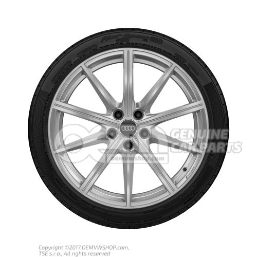Wheel disc 'alum' with winter tire alloy wheel grease cap galvonsilber-metallic