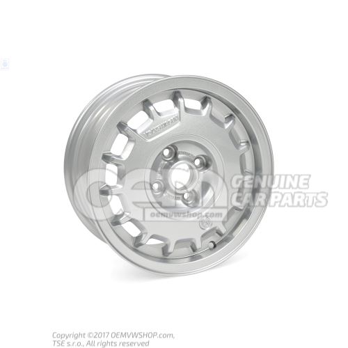 Aluminium rim steel rim for space-saving emergency wheel chrome colored 191601025B 091