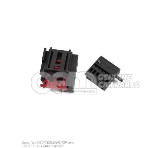 Flat contact housing with contact locking mechanism control unit for steering column electronics 5Q0972726