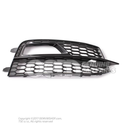 Air guide grille satin black 8T0807682P 01C