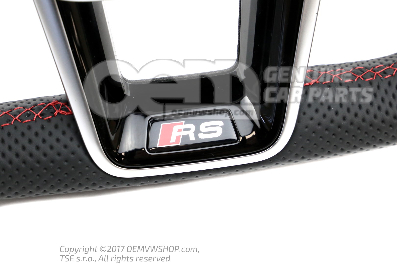 4K0419091BPTPE Volant chauffant multifonction en Alcantara pour Audi RS6,  RS7 C8 avec surpiqûres rouges.