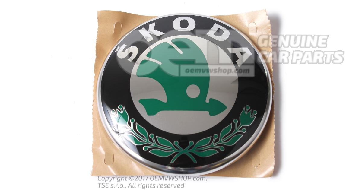 SKODA emblem satin black/melange Skoda Yeti 5L