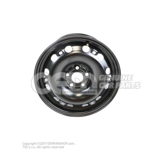 Steel rim rally black 6C0601027F03C