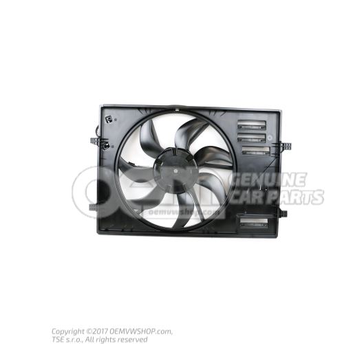 Ventilador de radiador con anillo de ventilador 5Q0121203DD